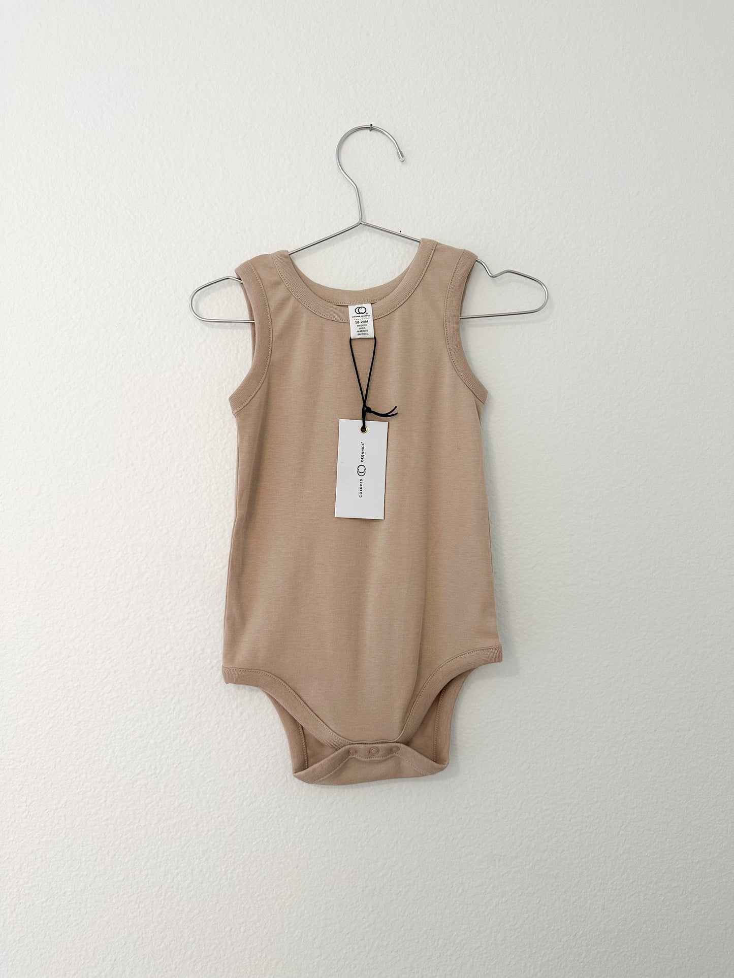 Colored organics boulder tank bodysuit in sand (18/24)
