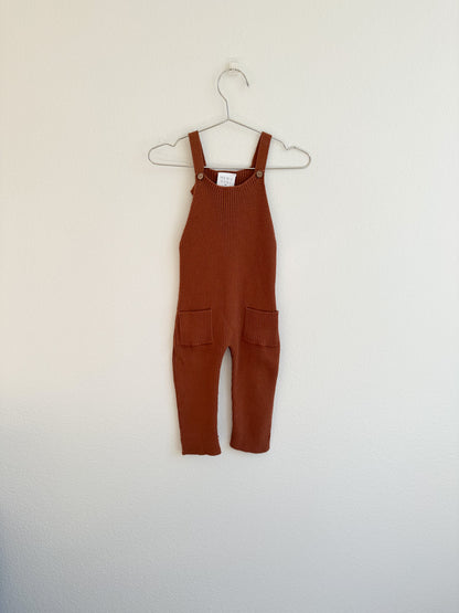 Mebie baby ribbed overalls (2Y)