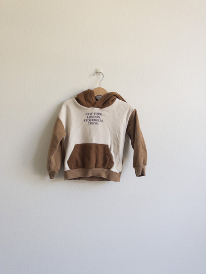 H&M color block  hoodie (3/4T)