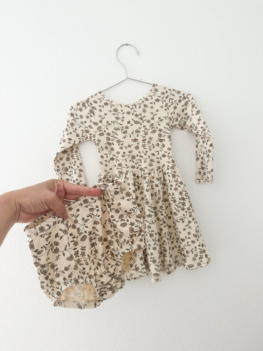 Colored organics floral dress w bloomers (18/24)
