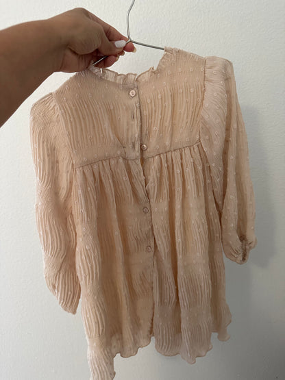 Zara blush Swiss dot dress (3/4)