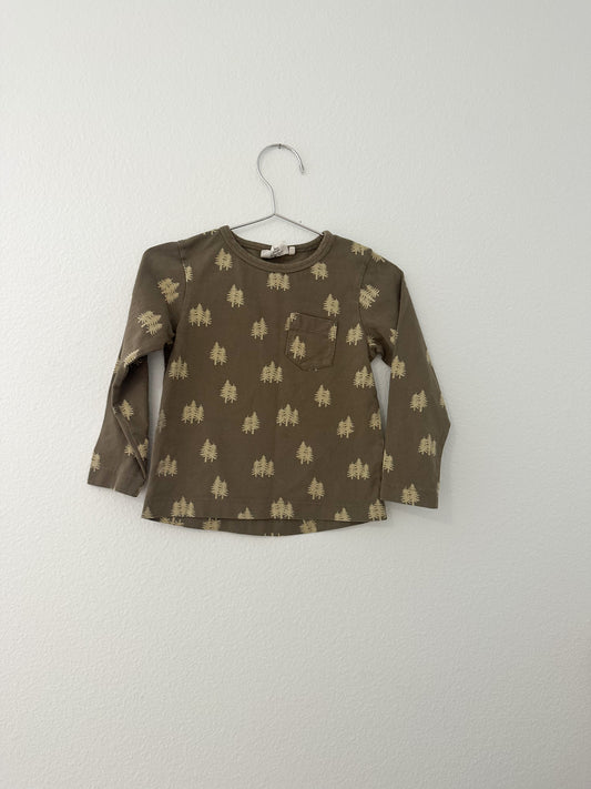 City Mouse olive trees tee jersey (2Y)