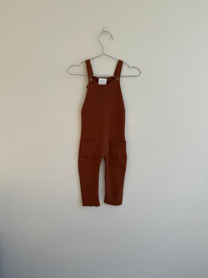 Mebie baby ribbed overalls (2Y)