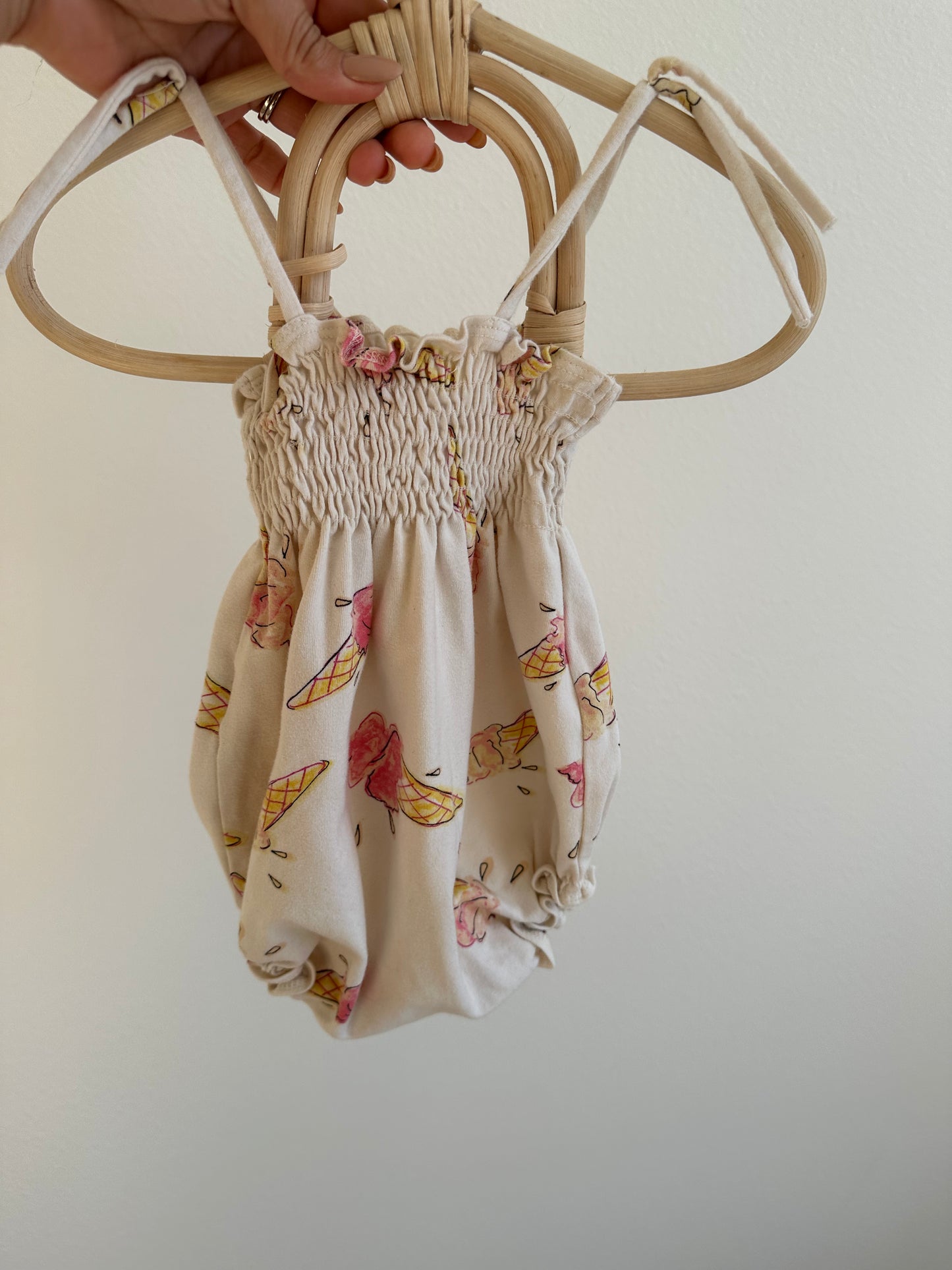 Small shop ice cream bubble romper (6/12)