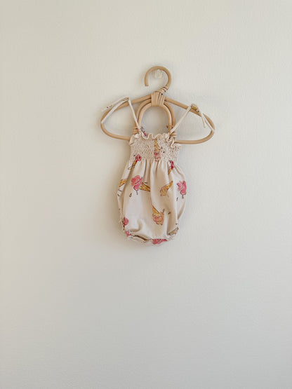 Small shop ice cream bubble romper (6/12)