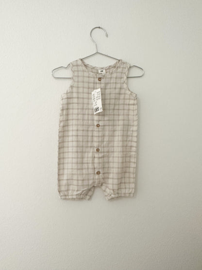 H&M windopane muslin romper (6M)