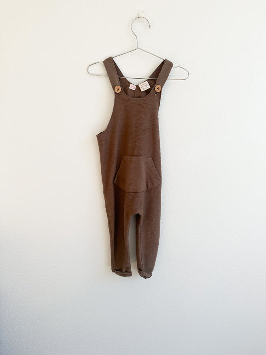 Zara textured brown overalls (18/24)