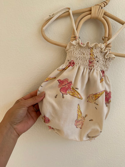 Small shop ice cream bubble romper (6/12)
