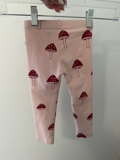 Tea collection mushroom print leggings (2T)
