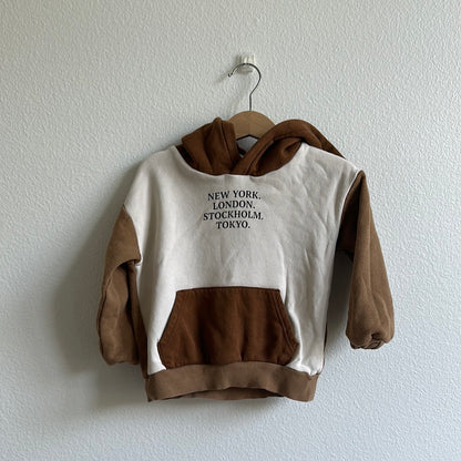 H&M color block  hoodie (3/4T)