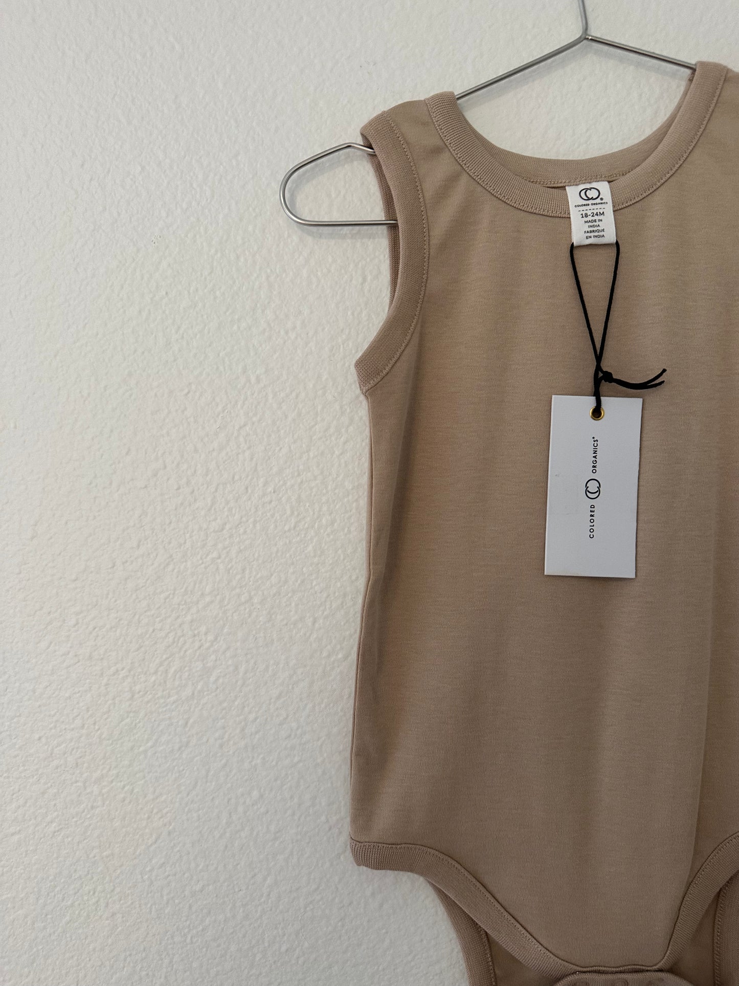 Colored organics boulder tank bodysuit in sand (18/24)