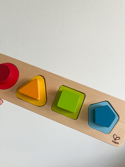 Hape first shapes wooden puzzle