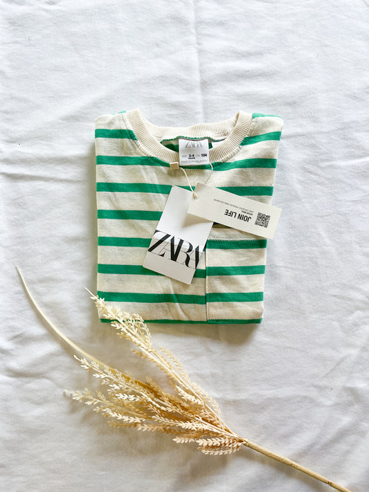 Zara striped pocket tee