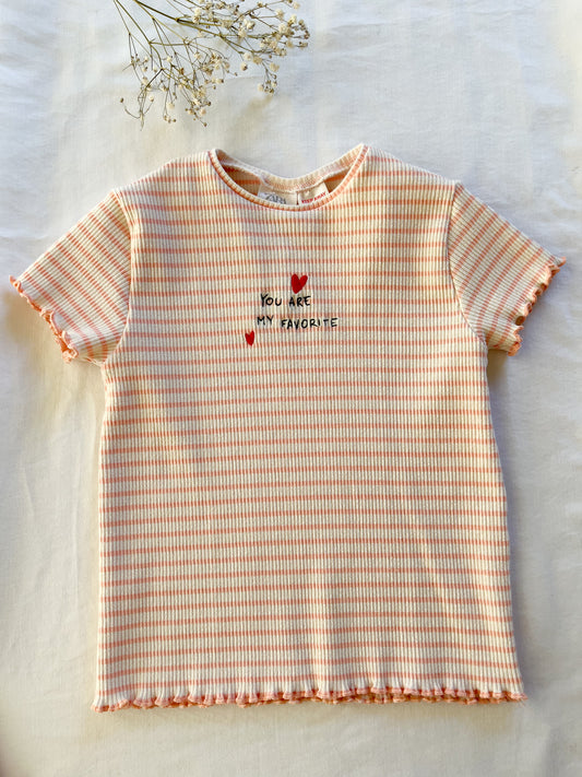 Zara ribbed striped top (3/4T)