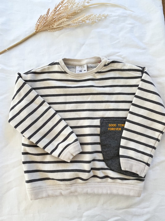 Zara striped crewneck (2/3)
