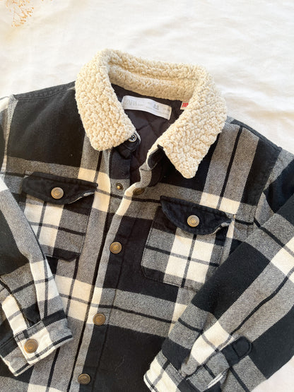 Zara flannel Sherpa jacket (2/3T)