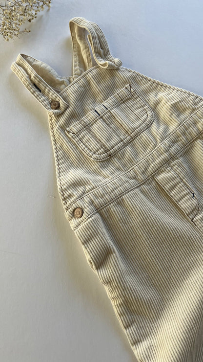Zara corduroy cream overalls (3/4T)