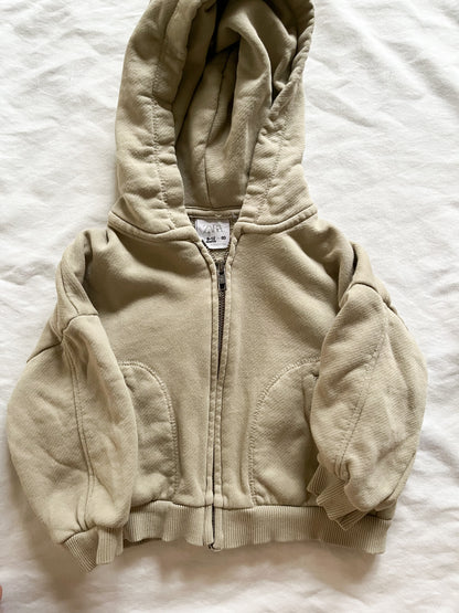 Zara zip up taupe hoodie (9/12)