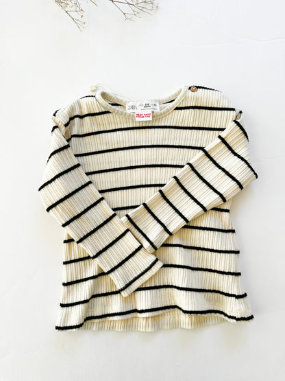 Zara basic striped top (6/9)