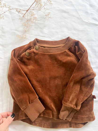 Kidwild organic velour sweater (6/12)