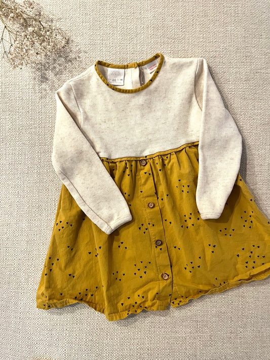 Zara yellow hearts dress (2/3)