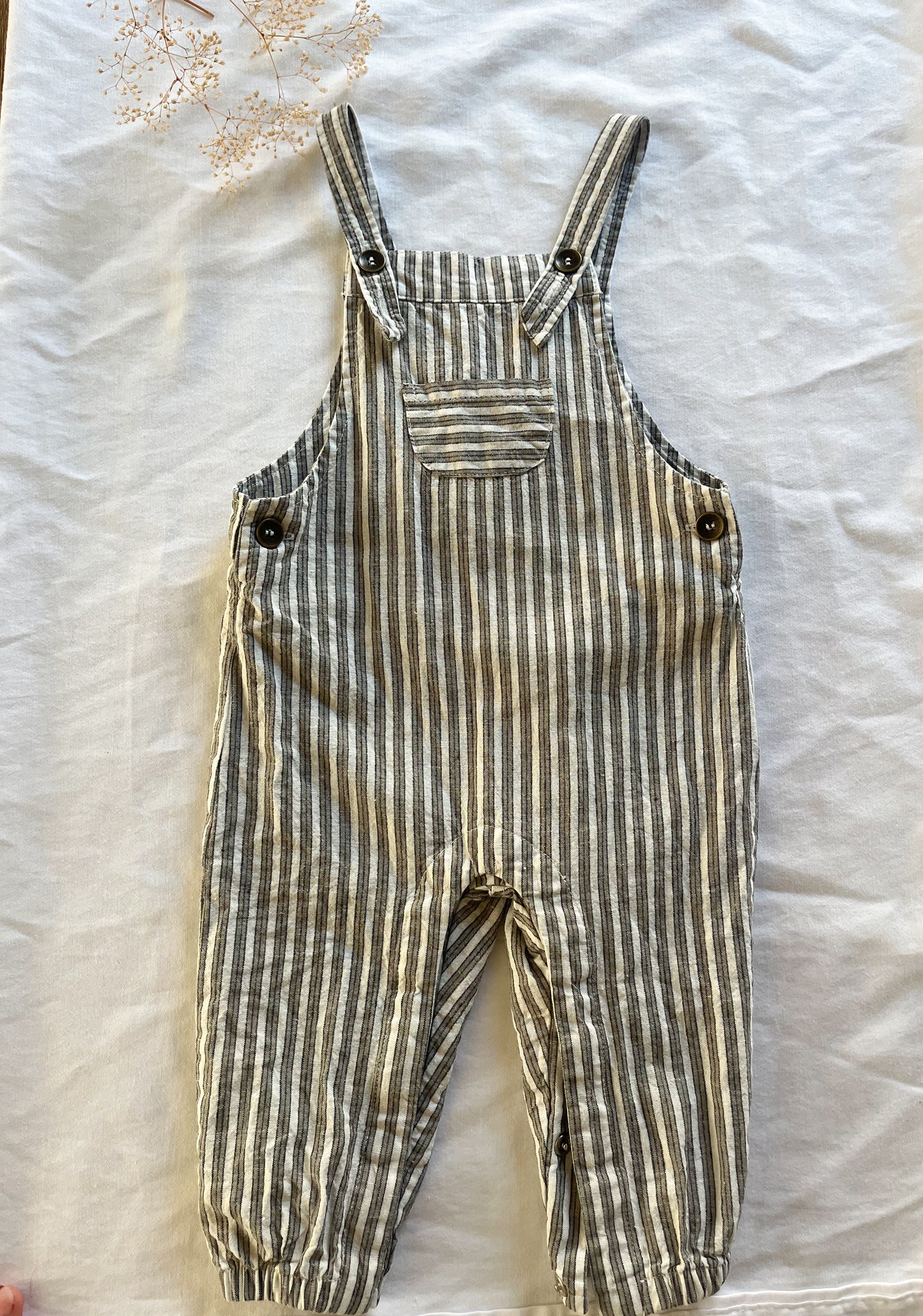 Rylee + Cru overalls railroad stripe (6/12)