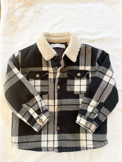 Zara flannel Sherpa jacket (2/3T)