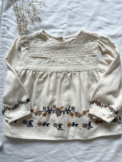 Zara embroidered blouse (2/3)