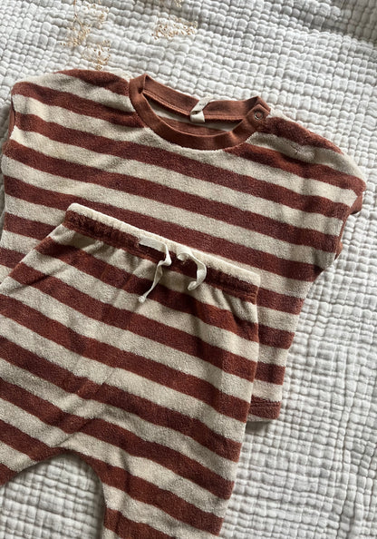 Quincy Mae Terry cloth striped set (3/6)