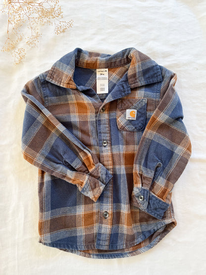 Carhartt flannel plaid shirt ( 24 months)