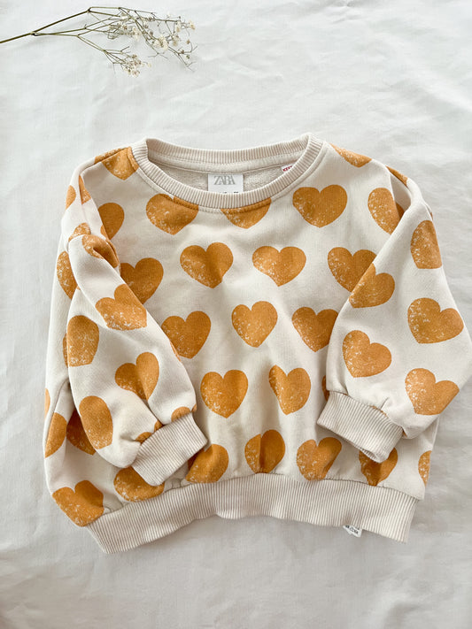 Zara yellow heart pullover (9/12)