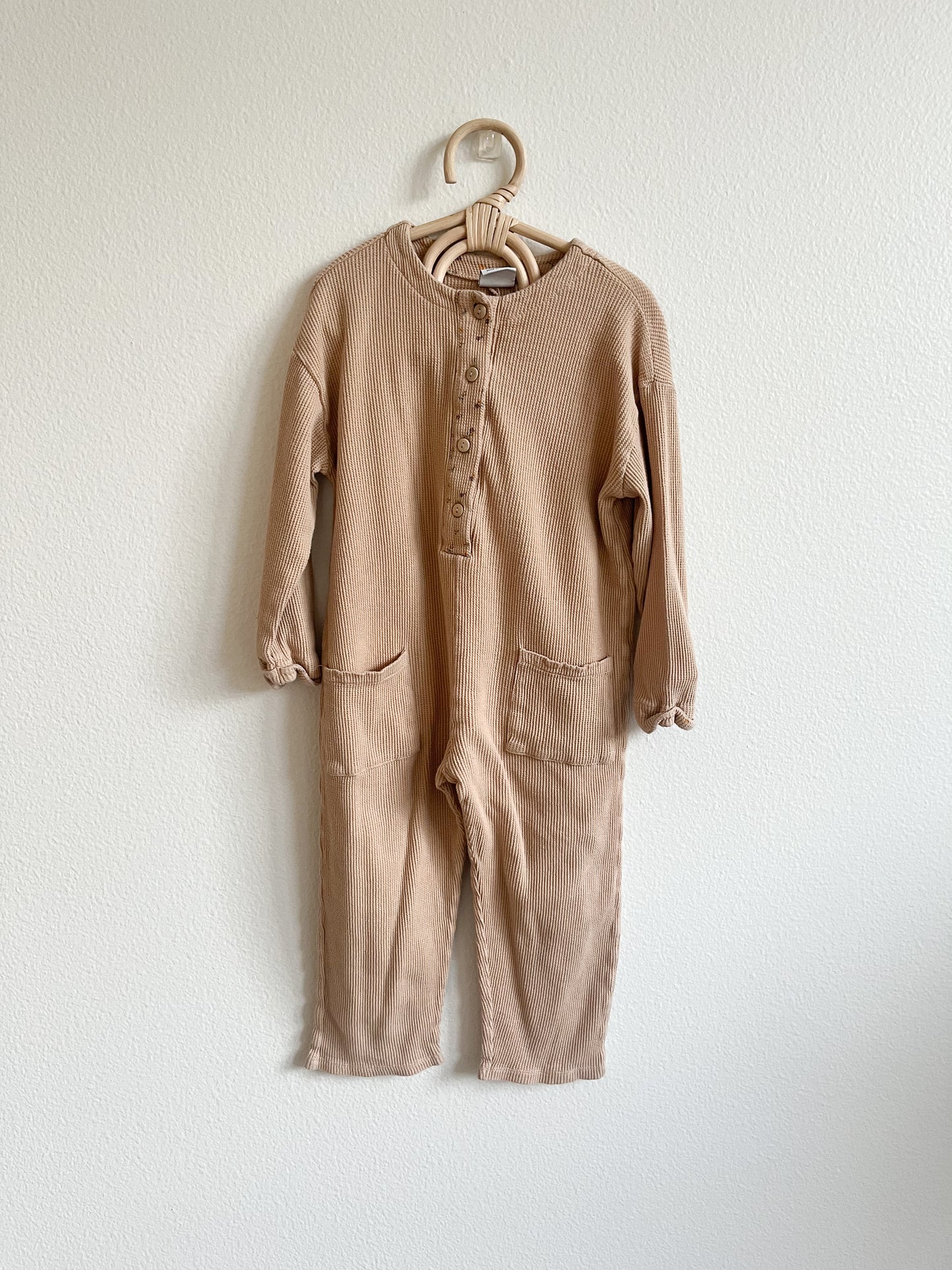 Zara waffle utility jumpsuit (3/4)