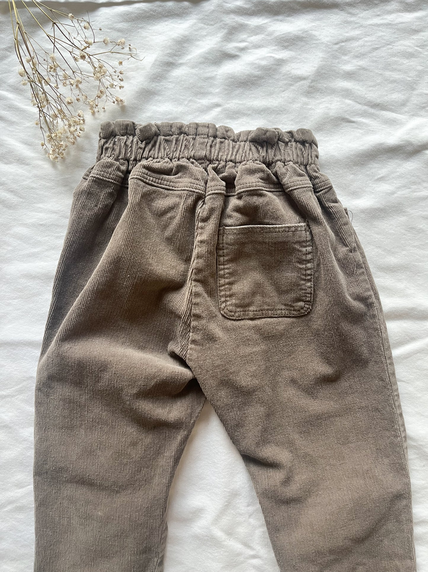 Zara paper bag corduroy pants (3/4T)