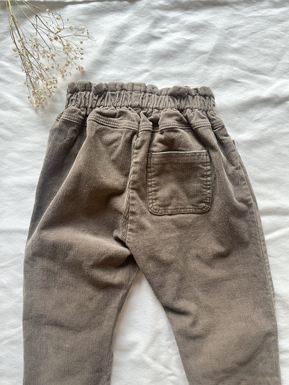 Zara paper bag corduroy pants (3/4T)