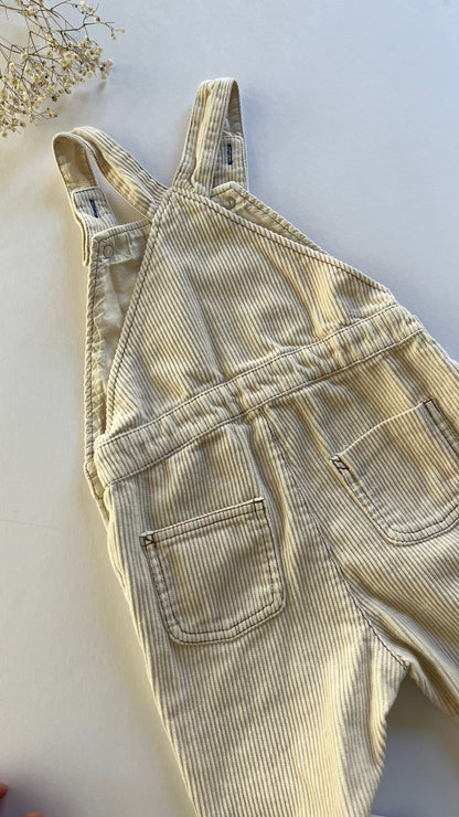 Zara corduroy cream overalls (3/4T)