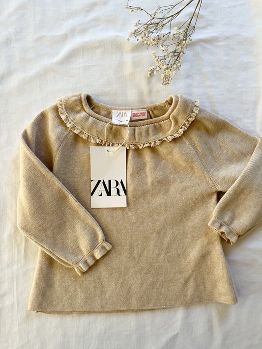 Zara ruffle collar knit sweater (9/12)