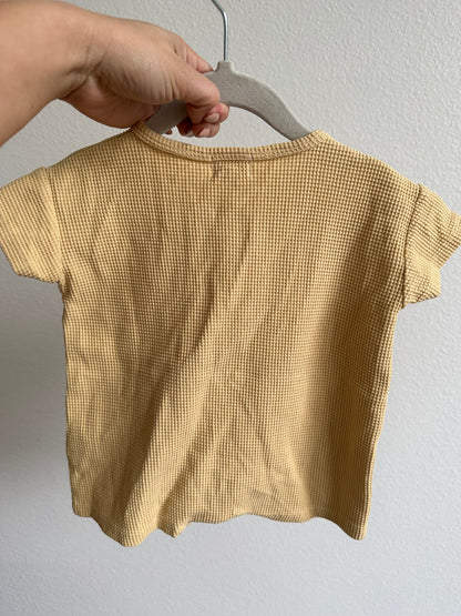 The simple Folk waffle romper in sand (6/9)