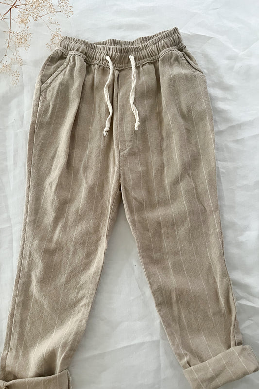 Fin and Vince striped linen blend pants (6/7)