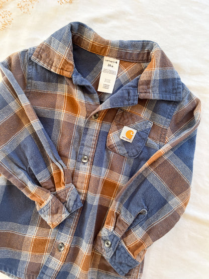 Carhartt flannel plaid shirt ( 24 months)
