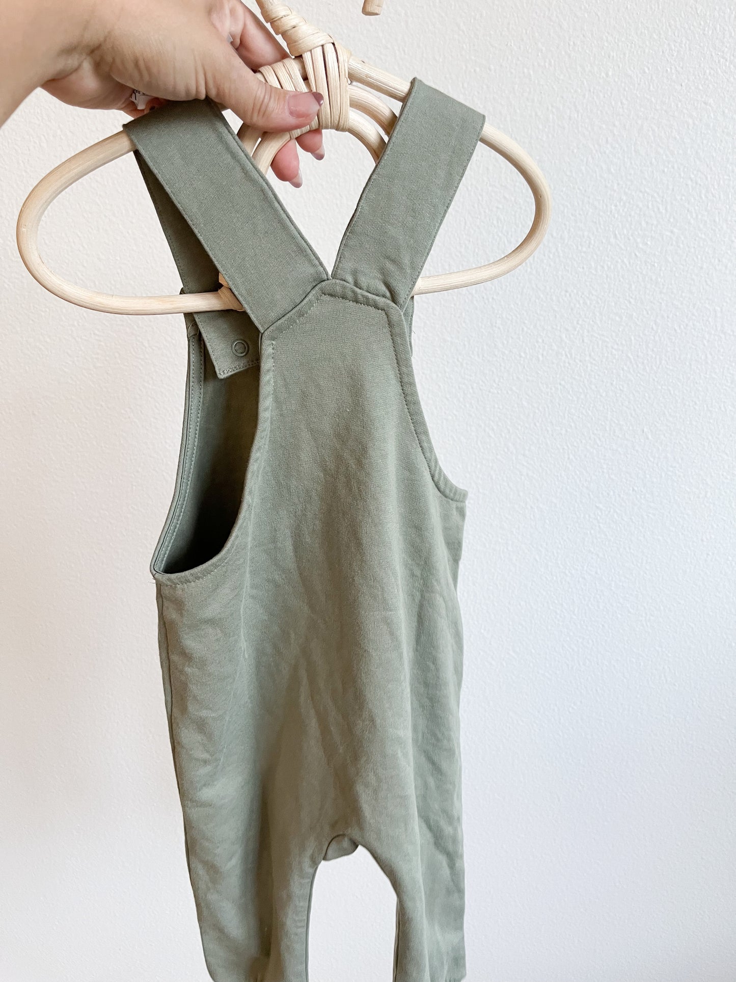 H&M cotton green overalls (18 months)