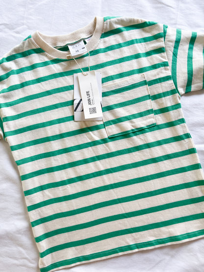 Zara striped pocket tee