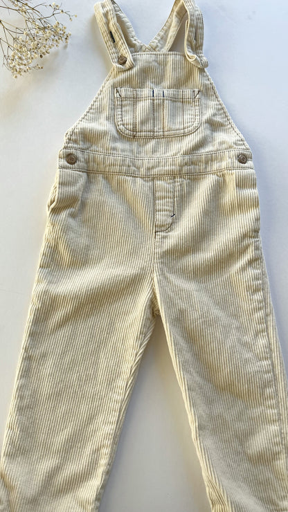 Zara corduroy cream overalls (3/4T)