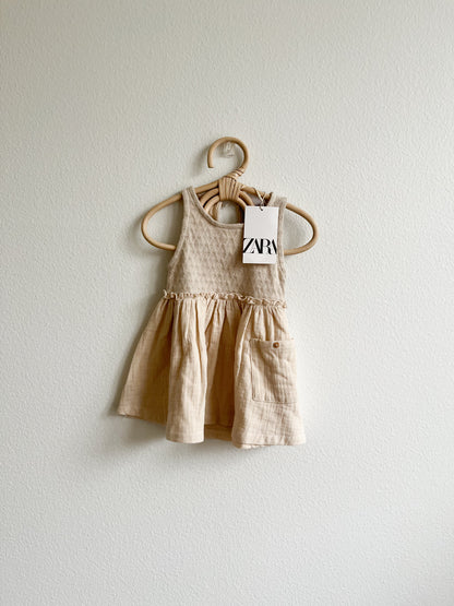 Zara knit muslin dress