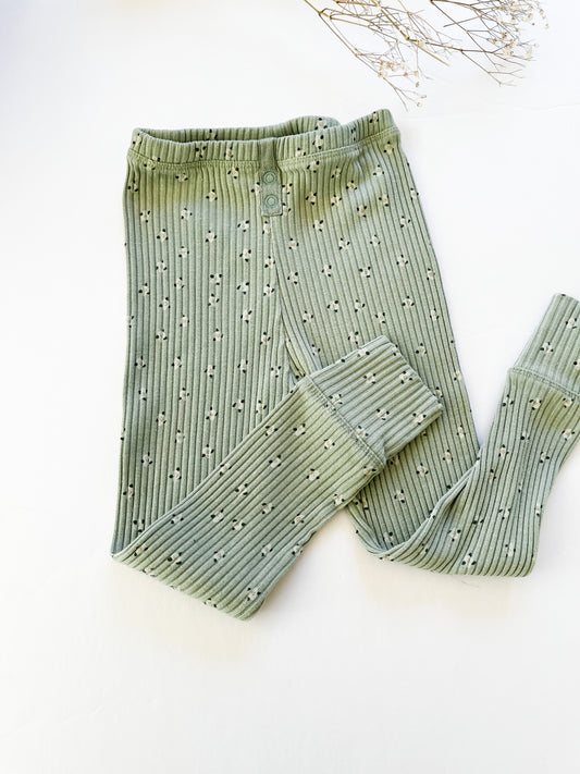 Zara ribbed floral leggings (4/5T)