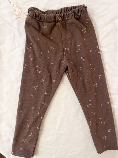 Zara ribbed floral pants (4/5)