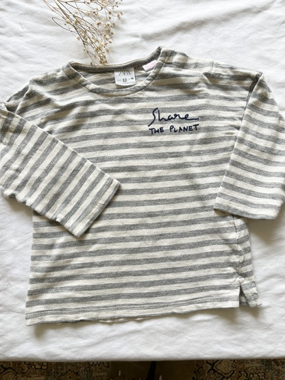 Zara “share the planet” striped top (2/3T)