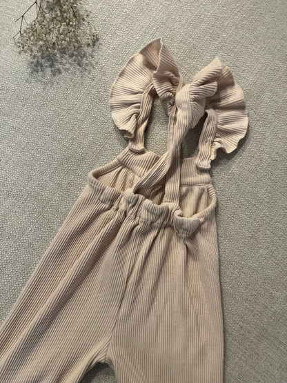 Bow collective ribbed overalls (1Y)
