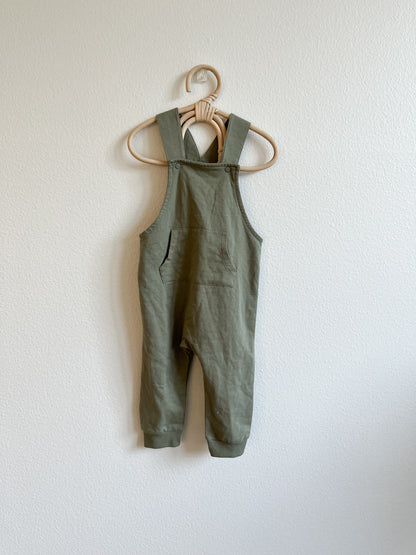 H&M cotton green overalls (18 months)