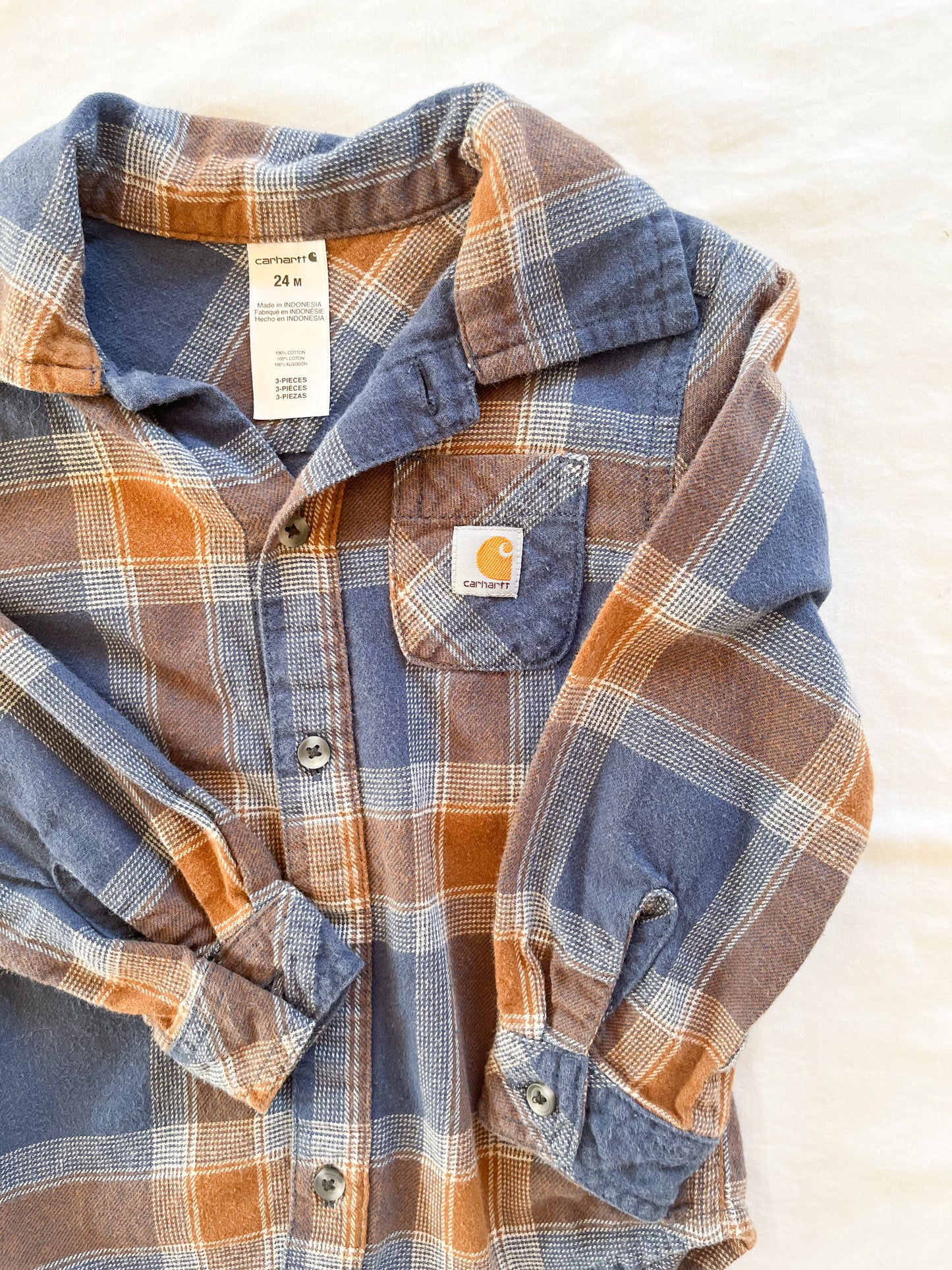 Carhartt flannel plaid shirt ( 24 months)