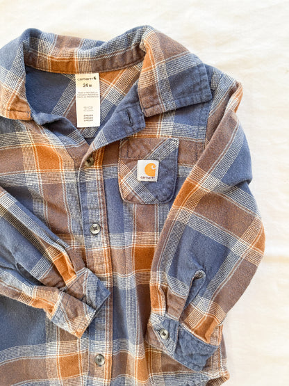 Carhartt flannel plaid shirt ( 24 months)